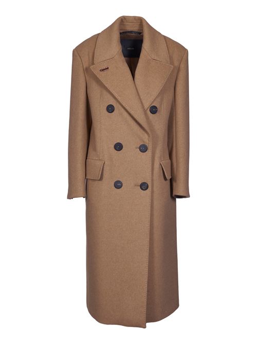 Double-breasted coat in cashmere, camel and wool MAX MARA | 2421016015600002